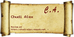 Chudi Alex névjegykártya