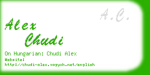 alex chudi business card